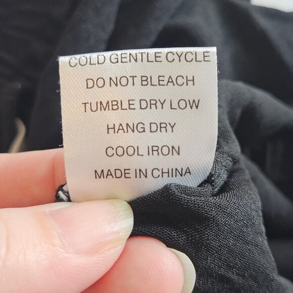 Pull On Wide Leg Pants Black Plus Size 3x Work Office Neutral Casual - Picture 9 of 9